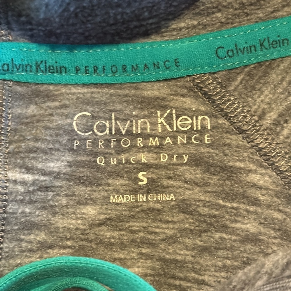 Calvin Klein Performance Small Hoodie Sweater Ruched Neck with Drawstring Pocket - Picture 5 of 7